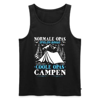 Cool Grandpas Camping Pensioner Caravan Camper - Men's Premium Organic Tank Top - black - Front - Michal (187cm)