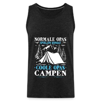 Grand-père cool Camper Caravane retraités Camping-car - Débardeur bio Premium Homme - charbon - Devant - Alexander (188cm)