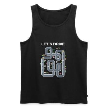 Play Cars on Daddy's Back Dad Massage - Men's Premium Organic Tank Top - black - Front - Michal (187cm)