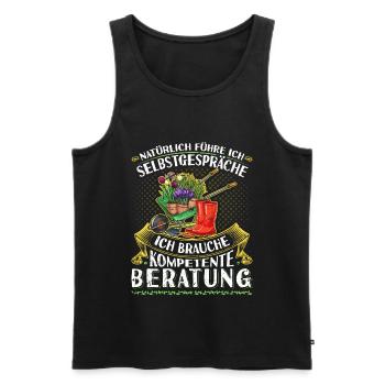 Gärtner Humor Hobbygärtner Spruch Garten - Männer Premium Bio Tank Top - Schwarz - Vorne - AI Model Male 178 light (178cm)