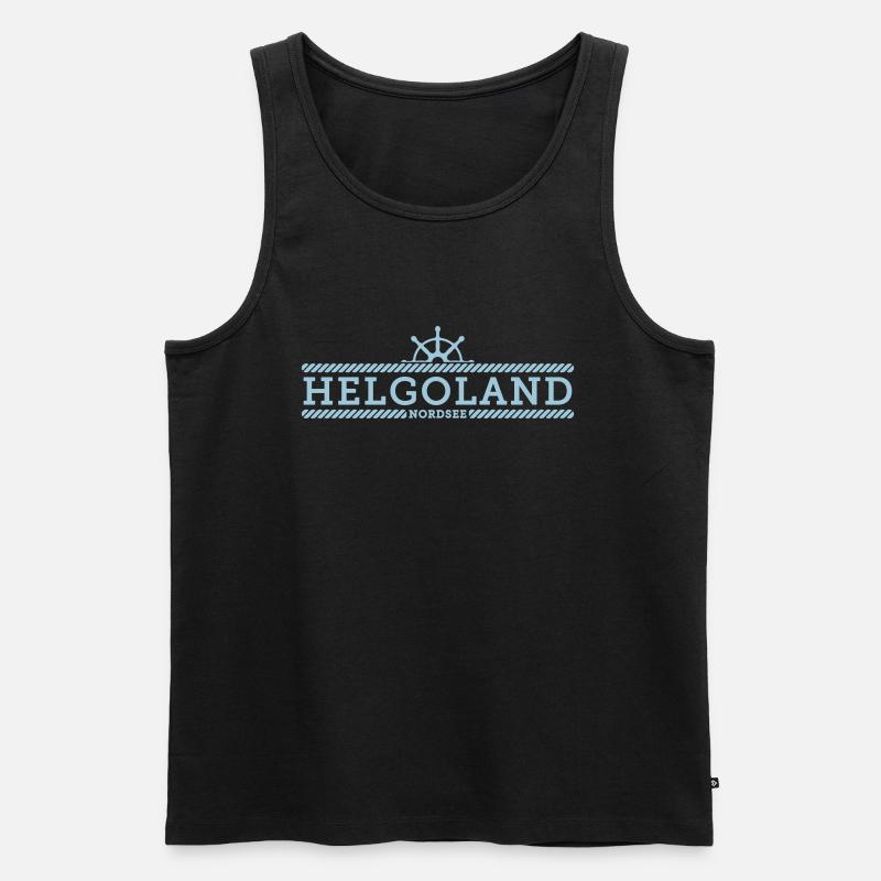 HELGOLAND - Männer Premium Bio Tank Top - Schwarz