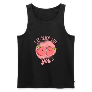 Peach Pun I Ap-peach-iate You Peach Fans Peach - Männer Premium Bio Tank Top - Schwarz - Vorne - Michal (187cm)