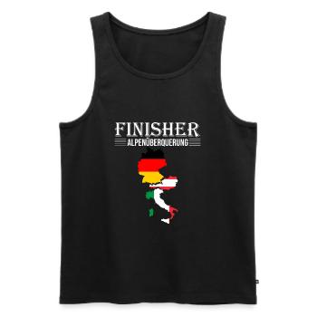 Alpenüberquerung Finisher Transalp Alpencross - Männer Premium Bio Tank Top - Schwarz - Vorne - AI Model Male 178 light (178cm)