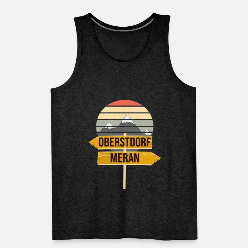 Transalp AAlpenüberquerung E5 Oberstdorf Meran Männer Premium Bio Tank Top