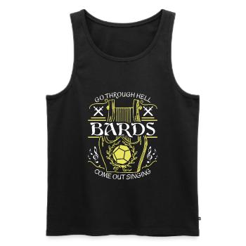 D12 Dice Rolling Funny Bard Zitat für Lyre - Männer Premium Bio Tank Top - Schwarz - Vorne - AI Model Male 178 light (178cm)
