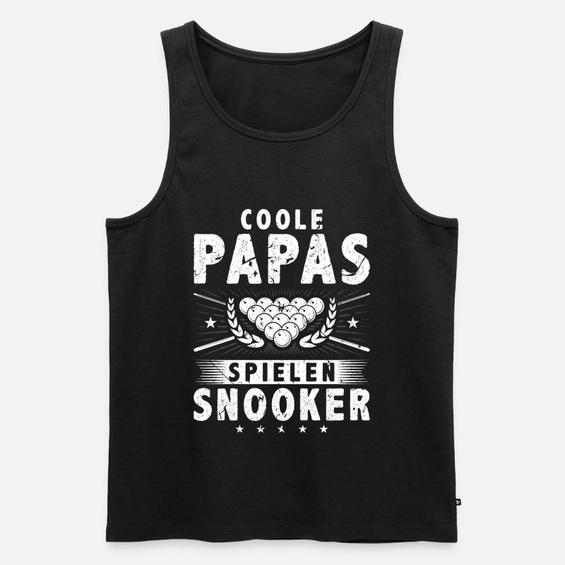 Coole Papas Spielen Snooker - Männer Premium Bio Tank Top - Schwarz