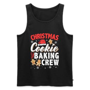 Lebkuchen Plätzchen Weihnachten Cookie Baking Crew - Männer Premium Bio Tank Top - Schwarz - Vorne - Michal (187cm)