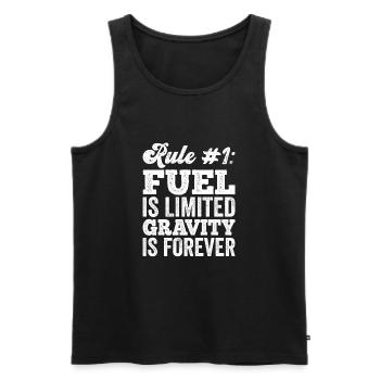 Flugschule Treibstoff ist begrenzt - Fluglehrer - Männer Premium Bio Tank Top - Schwarz - Vorne - AI Model Male 178 light (178cm)