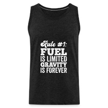 Flugschule Treibstoff ist begrenzt - Fluglehrer - Männer Premium Bio Tank Top - Anthrazit - Vorne - Alexander (188cm)