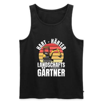 Hart Härter Landshaftsgärtner Gartenbau - Männer Premium Bio Tank Top - Schwarz - Vorne - Michal (187cm)