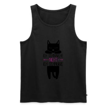 Ich Schnarche Nicht Ich Schnurre - Männer Premium Bio Tank Top - Schwarz - Vorne - Michal (187cm)