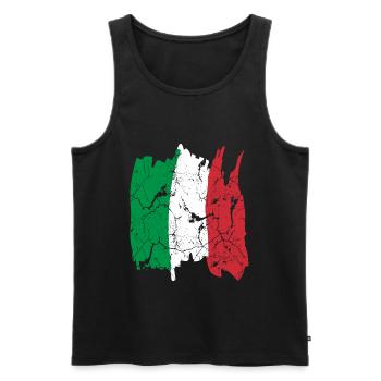 Drapeau de l’Italie - Débardeur bio Premium Homme - noir - Devant - AI Model Male 178 light (178cm)