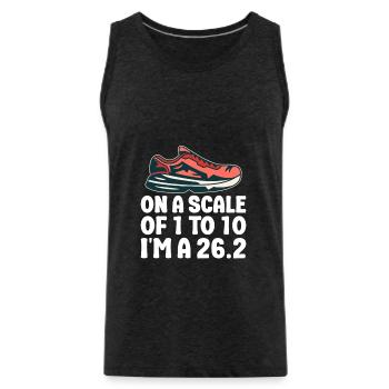 26.2 Meilen Marathon - Marathonläufer - Männer Premium Bio Tank Top - Anthrazit - Vorne - Alexander (188cm)