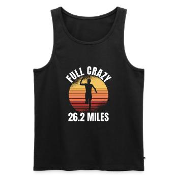 26.2 Meilen Marathon - Marathonläufer - Männer Premium Bio Tank Top - Schwarz - Vorne - Michal (187cm)