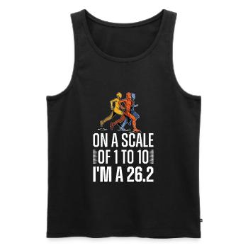 26.2 Meilen Marathon - Marathonläufer - Männer Premium Bio Tank Top - Schwarz - Vorne - Michal (187cm)