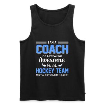Trainer einer verdammt guten Feldhockeymannschaft - Männer Premium Bio Tank Top - Schwarz - Vorne - Michal (187cm)