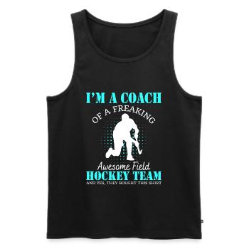 Trainer einer verdammt guten Feldhockeymannschaft - Männer Premium Bio Tank Top - Schwarz - Vorne - Michal (187cm)