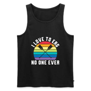Rudern Ergometer Ruderer - Männer Premium Bio Tank Top - Schwarz - Vorne - Michal (187cm)