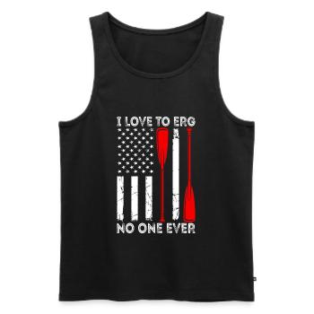 Rudern Ergometer Ruderer - Männer Premium Bio Tank Top - Schwarz - Vorne - Michal (187cm)
