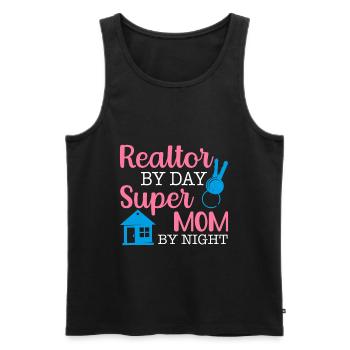 Immobilienmaklerin Mama Mutter Immobilienbüro - Männer Premium Bio Tank Top - Schwarz - Vorne - Michal (187cm)