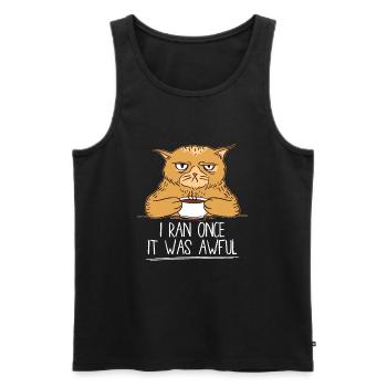 Sarkastisches Zitat zum Laufen - Männer Premium Bio Tank Top - Schwarz - Vorne - AI Model Male 178 light (178cm)