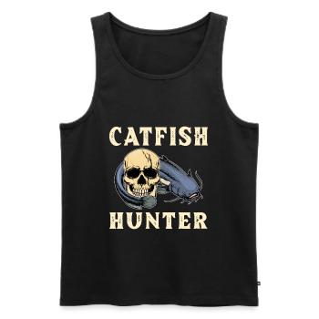 Welsjäger Catfish - Männer Premium Bio Tank Top - Schwarz - Vorne - AI Model Male 178 light (178cm)