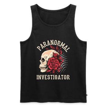 Geisterjäger und paranormaler Ermittler - Männer Premium Bio Tank Top - Schwarz - Vorne - Michal (187cm)
