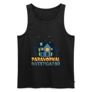 Geisterjäger und paranormaler Ermittler - Männer Premium Bio Tank Top - Schwarz - Vorne - Michal (187cm)