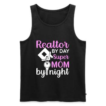 Immobilienmaklerin bei Tag Super-Mama bei Nacht - Männer Premium Bio Tank Top - Schwarz - Vorne - Michal (187cm)