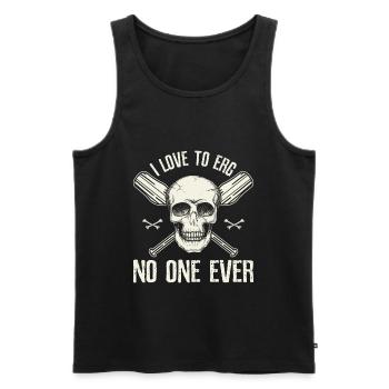 Ich liebe Erg Niemand jemals Ruderer Ruderer - Männer Premium Bio Tank Top - Schwarz - Vorne - Michal (187cm)