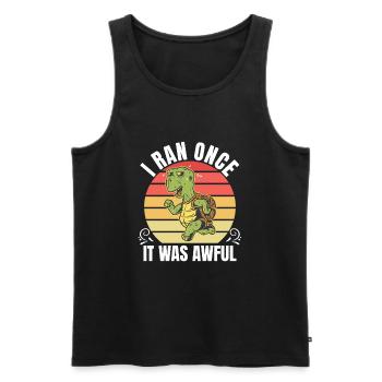 Sarkastischer Läufer Spruch Laufen Lustig - Männer Premium Bio Tank Top - Schwarz - Vorne - AI Model Male 178 light (178cm)
