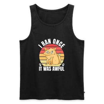 Sarkastischer Läufer Spruch Laufen Lustig - Männer Premium Bio Tank Top - Schwarz - Vorne - AI Model Male 178 light (178cm)