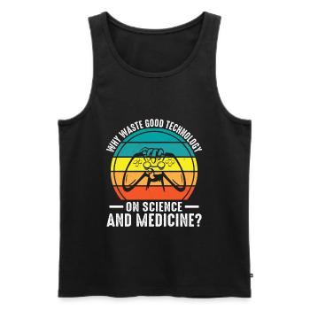 Witziges Videospiele Zitat - Classic PC Spiele - Männer Premium Bio Tank Top - Schwarz - Vorne - AI Model Male 178 light (178cm)