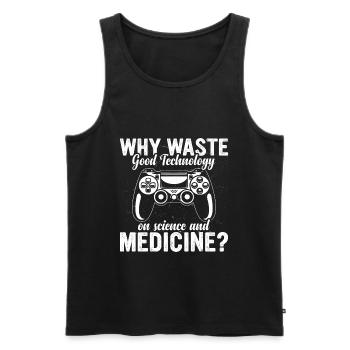 Classic Video Gaming Games - Männer Premium Bio Tank Top - Schwarz - Vorne - Michal (187cm)