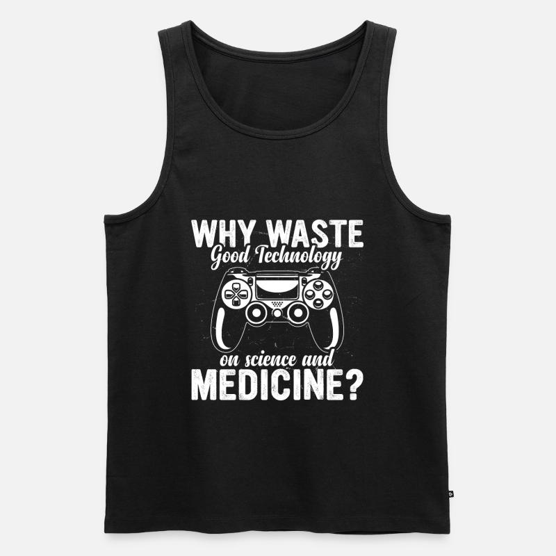 Classic Video Gaming Games - Männer Premium Bio Tank Top - Schwarz