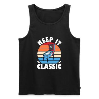 Retro Zocker Sprüche Gaming Geschenk - Männer Premium Bio Tank Top - Schwarz - Vorne - AI Model Male 178 light (178cm)