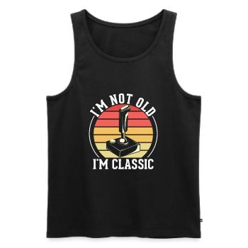 Video Games Spruch Classic Zocken - Männer Premium Bio Tank Top - Schwarz - Vorne - Michal (187cm)