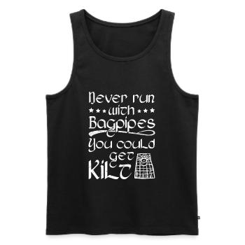 Schottland Fans Tradition Kilt Schottenrock - Männer Premium Bio Tank Top - Schwarz - Vorne - AI Model Male 178 light (178cm)