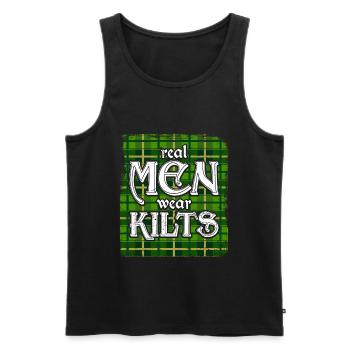 Kilt Männer Spruch Schottenrock - Männer Premium Bio Tank Top - Schwarz - Vorne - Michal (187cm)