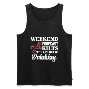 Kilt Männer Spruch Schottenrock - Männer Premium Bio Tank Top - Schwarz - Vorne - AI Model Male 178 light (178cm)