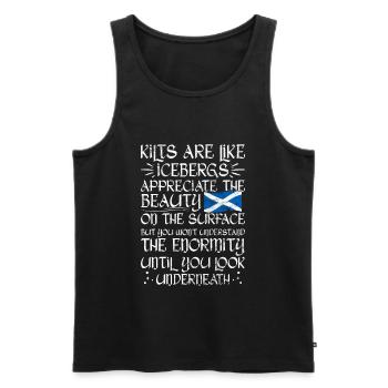 Schottischer Kilt Tracht - Schottenrock Schottland - Männer Premium Bio Tank Top - Schwarz - Vorne - Michal (187cm)