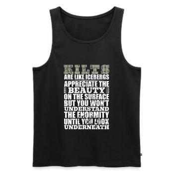 Schottischer Kilt Tracht - Schottenrock Schottland - Männer Premium Bio Tank Top - Schwarz - Vorne - Michal (187cm)