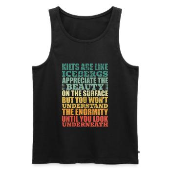 Schottischer Kilt Tracht - Schottenrock Schottland - Männer Premium Bio Tank Top - Schwarz - Vorne - Michal (187cm)