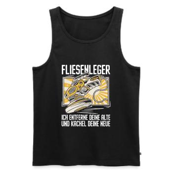 Fliesenleger Fliesen Handwerker - Männer Premium Bio Tank Top - Schwarz - Vorne - AI Model Male 178 light (178cm)