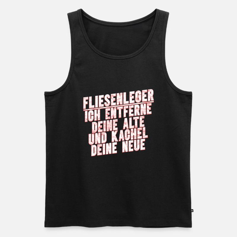 Fliesenleger Fliesen Handwerker - Männer Premium Bio Tank Top - Schwarz