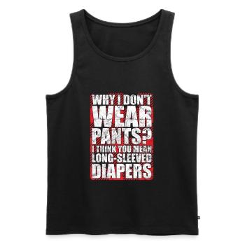 Schottischer Kilt Tracht Spruch - Schottenrock - Männer Premium Bio Tank Top - Schwarz - Vorne - Michal (187cm)
