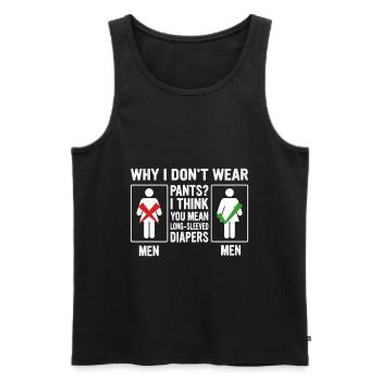 Schottischer Kilt Tracht Spruch - Schottenrock - Männer Premium Bio Tank Top - Schwarz - Vorne - Michal (187cm)