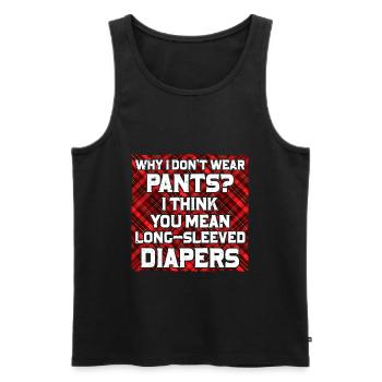 Schottischer Kilt Tracht Spruch - Schottenrock - Männer Premium Bio Tank Top - Schwarz - Vorne - Michal (187cm)
