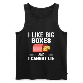 Briefkasten Postbote Spruch Postzusteller - Männer Premium Bio Tank Top - Schwarz - Vorne - AI Model Male 178 light (178cm)
