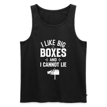 Briefkasten Postbote Spruch Postzusteller - Männer Premium Bio Tank Top - Schwarz - Vorne - AI Model Male 178 light (178cm)
